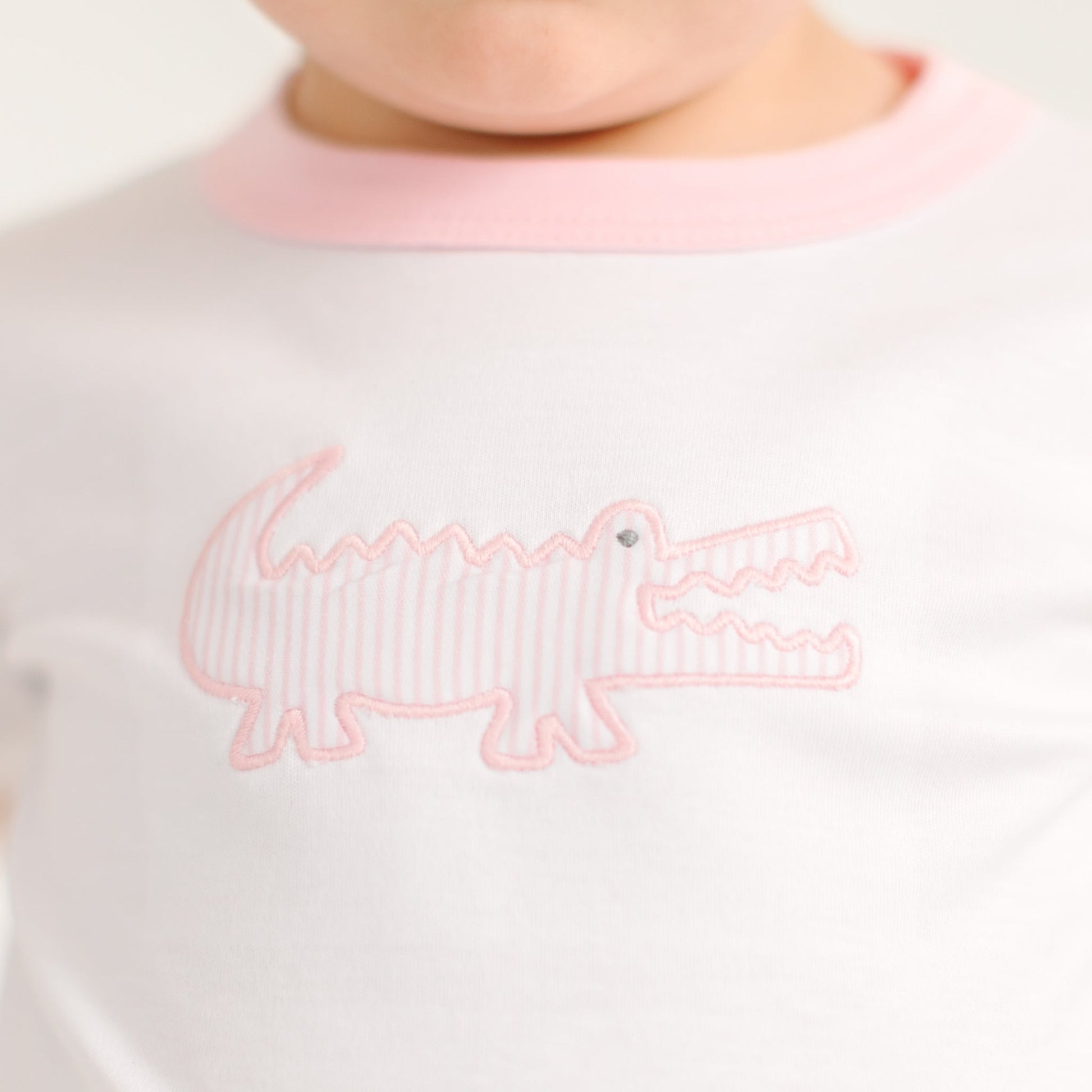 Gator Applique Short Pajamas - Pink - Magnolia BabyShort Pajamas