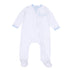 Gator Applique Zip Footie - Light Blue - Magnolia BabyFootie