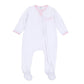 Gator Applique Zip Footie - Pink - Magnolia BabyFootie