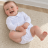 Magnolia Baby_George Smocked Long Sleeve Bubble - White Light Blue_1