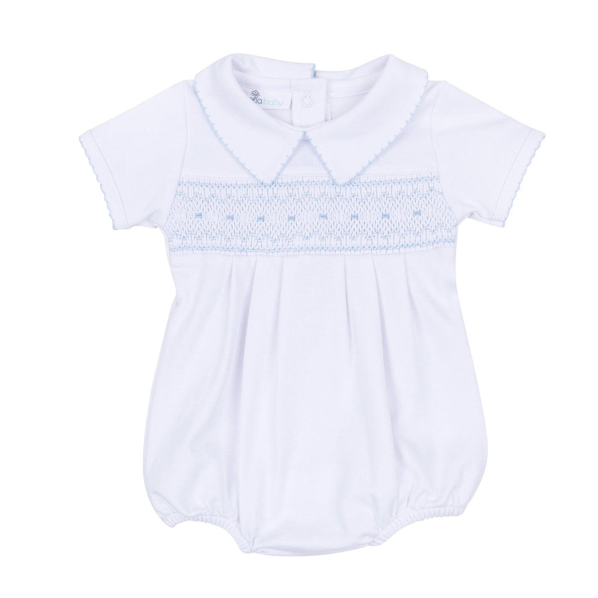 Magnolia Baby_George Smocked Short Sleeve Bubble_2
