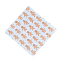  Gingerbread Kisses Blue Printed Swaddle Blanket - Magnolia BabySwaddle Blanket