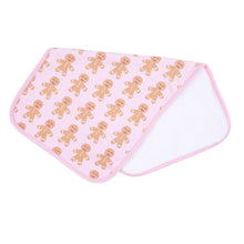  Gingerbread Kisses Pink Printed Burp Cloth - Magnolia BabyBurp Cloth