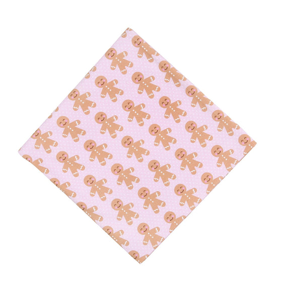 Gingerbread Kisses Pink Printed Swaddle Blanket - Magnolia BabySwaddle Blanket