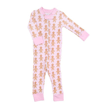  Gingerbread Kisses Pink Zipper Pajamas - Magnolia BabyZipper Pajamas