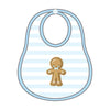 Gingerbread Land Bib - Blue - Magnolia BabyBib