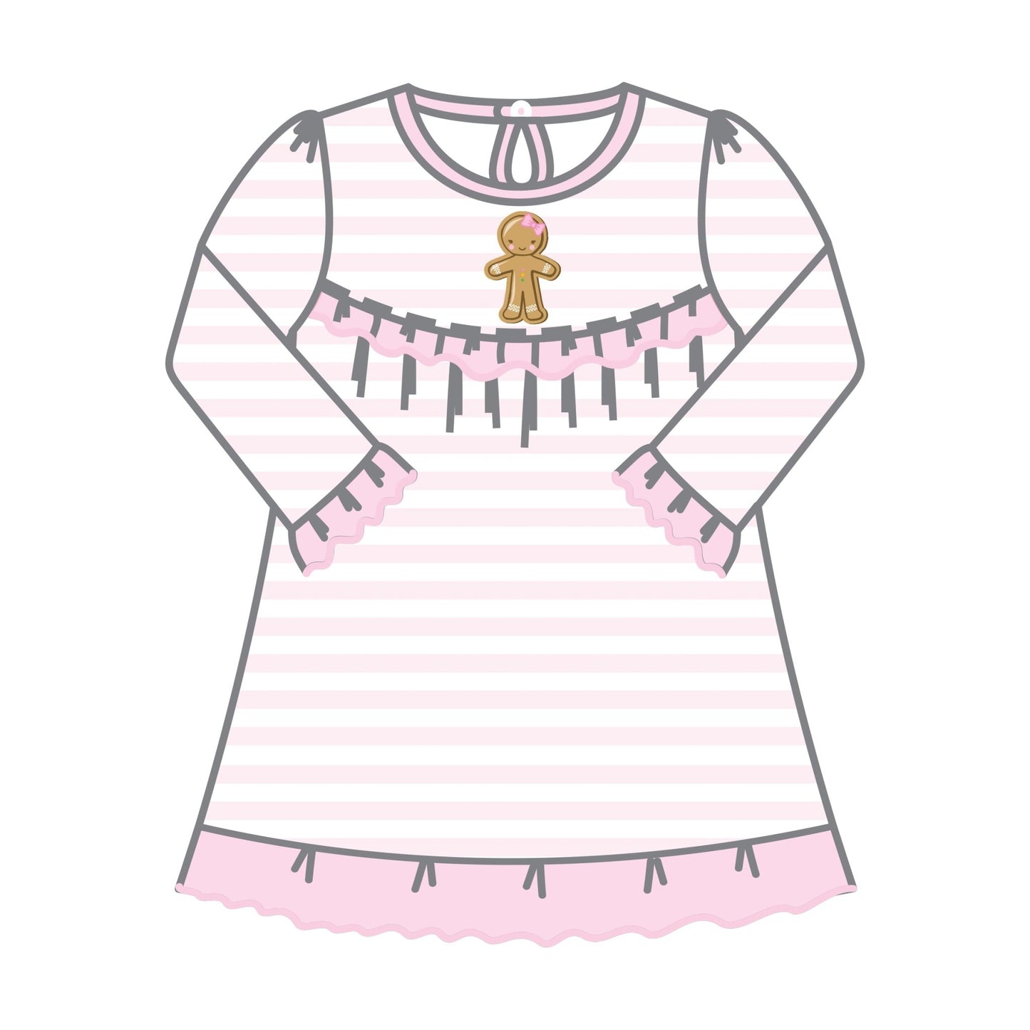 Gingerbread Land Dress - Pink - Magnolia BabyDress