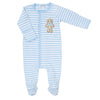 Gingerbread Land Footie - Blue - Magnolia BabyFootie