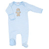 Gingerbread Land Lap Footie - Blue - Magnolia BabyFootie