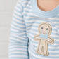 Gingerbread Land Long Pajamas - Blue - Magnolia BabyLong Pajamas