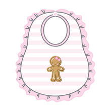  Gingerbread Land Ruffle Bib - Pink - Magnolia BabyBib