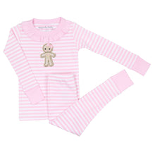  Gingerbread Land Ruffle Long Pajamas - Pink - Magnolia BabyLong Pajamas