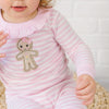 Gingerbread Land Ruffle Long Pajamas - Pink - Magnolia BabyLong Pajamas