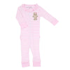 Gingerbread Land Ruffle Zip Pajamas - Pink - Magnolia BabyZipper Pajamas