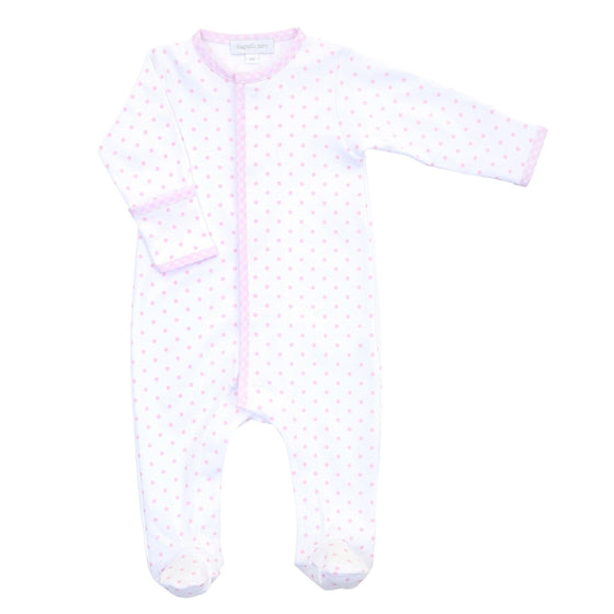 Gingham Basics Footie in Pink - Magnolia BabyFootie