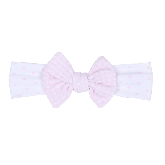 Gingham Basics Headband in Pink - Magnolia BabyHeadband