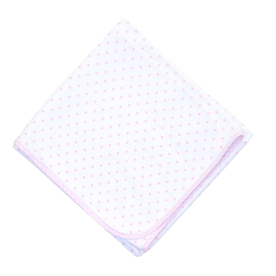 Gingham Basics Ruffle Receiving Blanket in Pink - Magnolia BabyReceiving Blanket