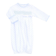  Gingham Basics Smocked Gown in Light Blue - Magnolia BabyGown