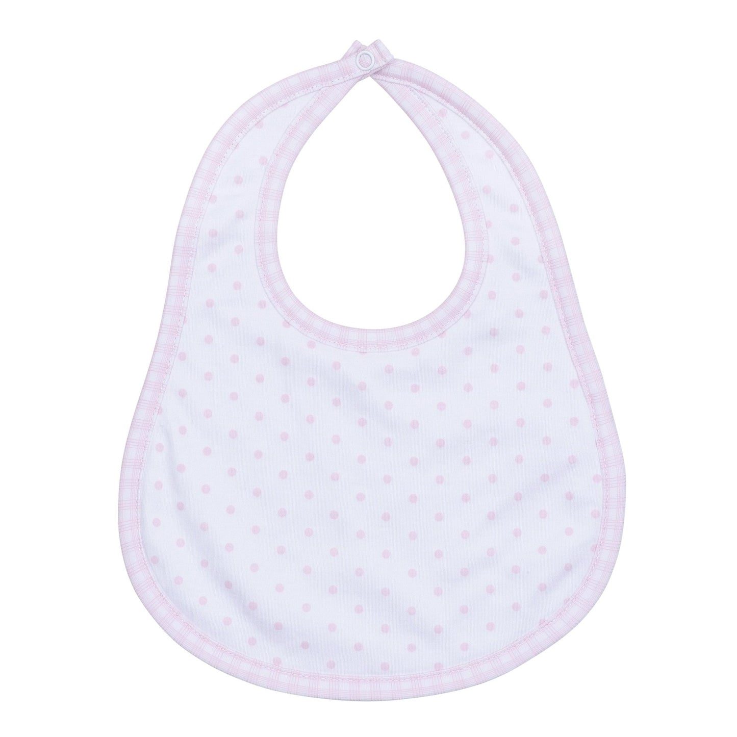Gingham Dots Bib in Pink - Magnolia BabyBib