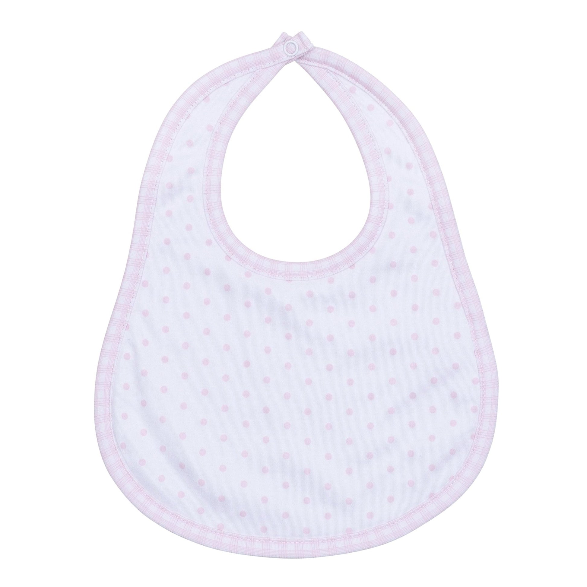 Gingham Dots Bib in Pink - Magnolia BabyBib