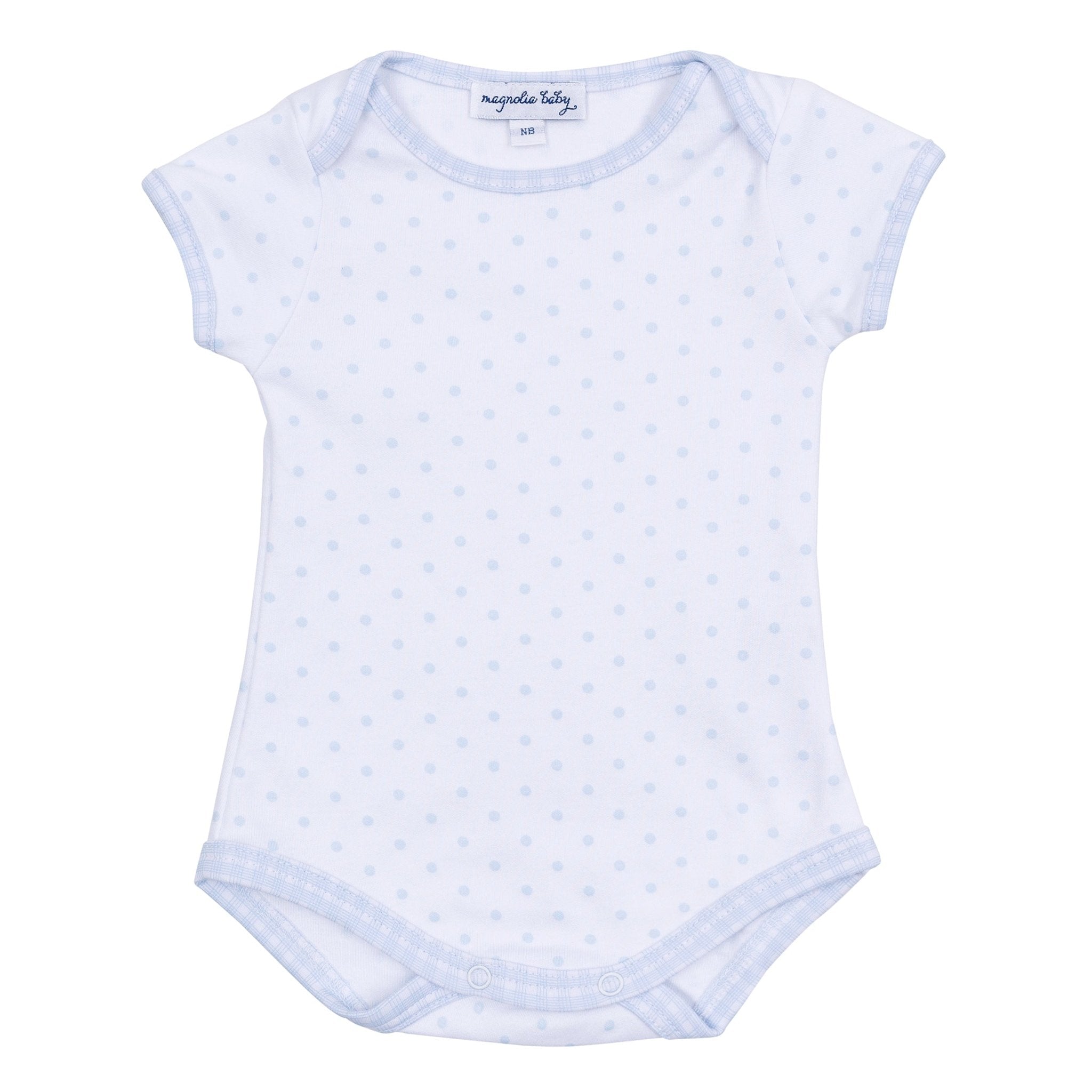 Gingham Dots Bodysuit in Light Blue - Magnolia BabyBodysuit