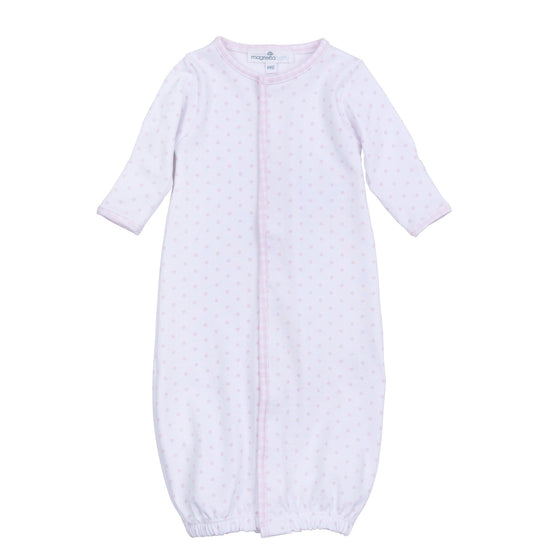 Gingham Dots Converter in Pink - Magnolia BabyConverter Gown
