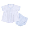 Gingham Dots Diaper Cover Set in Light Blue - Magnolia BabyDiaper Cover