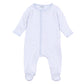 Gingham Dots Footie in Light Blue - Magnolia BabyFootie