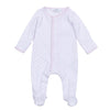 Gingham Dots Footie in Pink - Magnolia BabyFootie