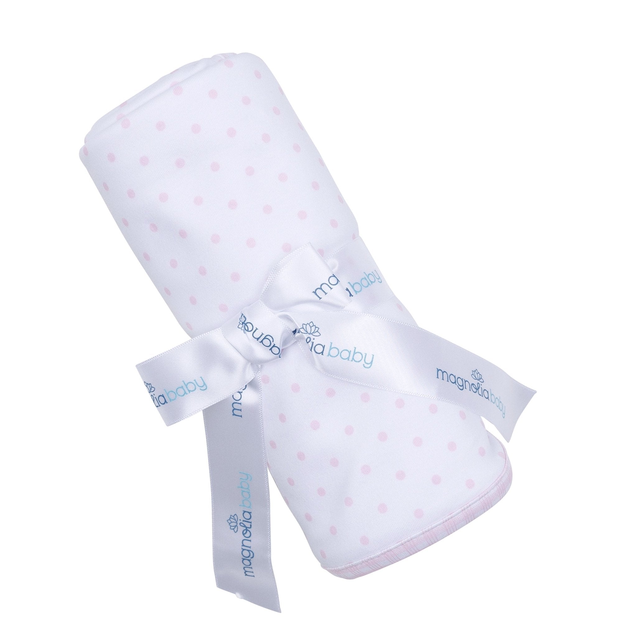 Gingham Dots Receiving Blanket in Pink - Magnolia BabyReceiving Blanket