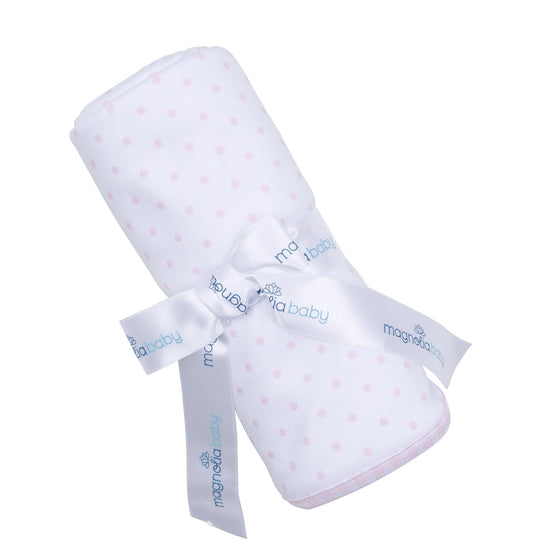 Gingham Dots Receiving Blanket in Pink - Magnolia BabyReceiving Blanket