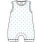 Gingham Dots Sleeveless Short Playsuit in Light Blue - Magnolia BabyShort Playsuit