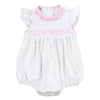 Gingham Dots Smocked Bubble in Pink - Magnolia BabyBubble