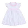 Gingham Dots Smocked Flutters Dress in Pink - Magnolia BabyDress