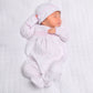 Gingham Dots Smocked Footie in Pink - Magnolia BabyFootie