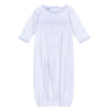 Gingham Dots Smocked Gown in Light Blue - Magnolia BabyGown