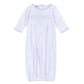 Gingham Dots Smocked Gown in Light Blue - Magnolia BabyGown