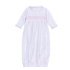 Gingham Dots Smocked Gown in Pink - Magnolia BabyGown