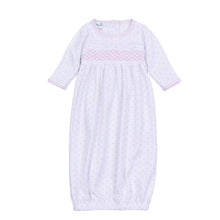  Gingham Dots Smocked Gown in Pink - Magnolia BabyGown
