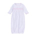 Gingham Dots Smocked Gown in Pink - Magnolia BabyGown