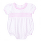 Gingham Dots Smocked Short Sleeve Bubble - Pink - Magnolia BabyBubble