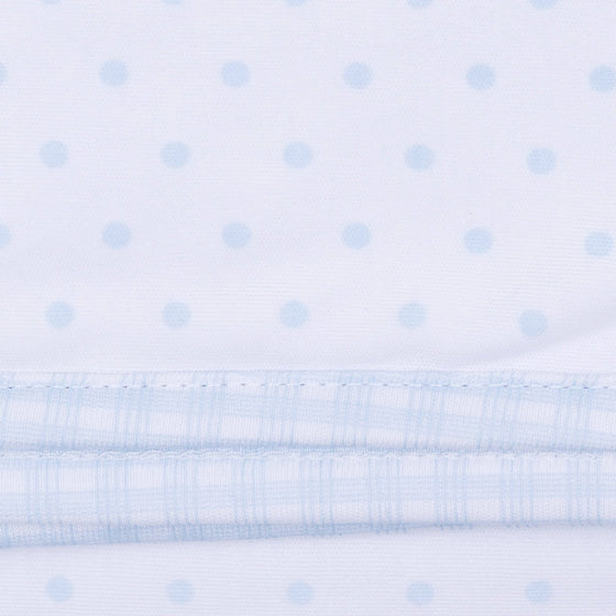 Gingham Dots Smocked Sleeveless Bubble in Light Blue - Magnolia BabyBubble