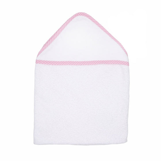 Gingham Essentials Pink Gingham Trim Towel - Magnolia BabyTowel