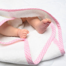  Gingham Essentials Pink Gingham Trim Towel - Magnolia BabyTowel