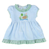 Gingham Mallard Applique Short Sleeve Toddler Dress - Magnolia BabyDress