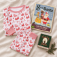 Magnolia Baby_Girl Christmas Pajamas Gift Set - Red Holiday Toile_1
