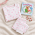 Girl Christmas Pajamas Gift Set - Sweet Peppermint flatlay