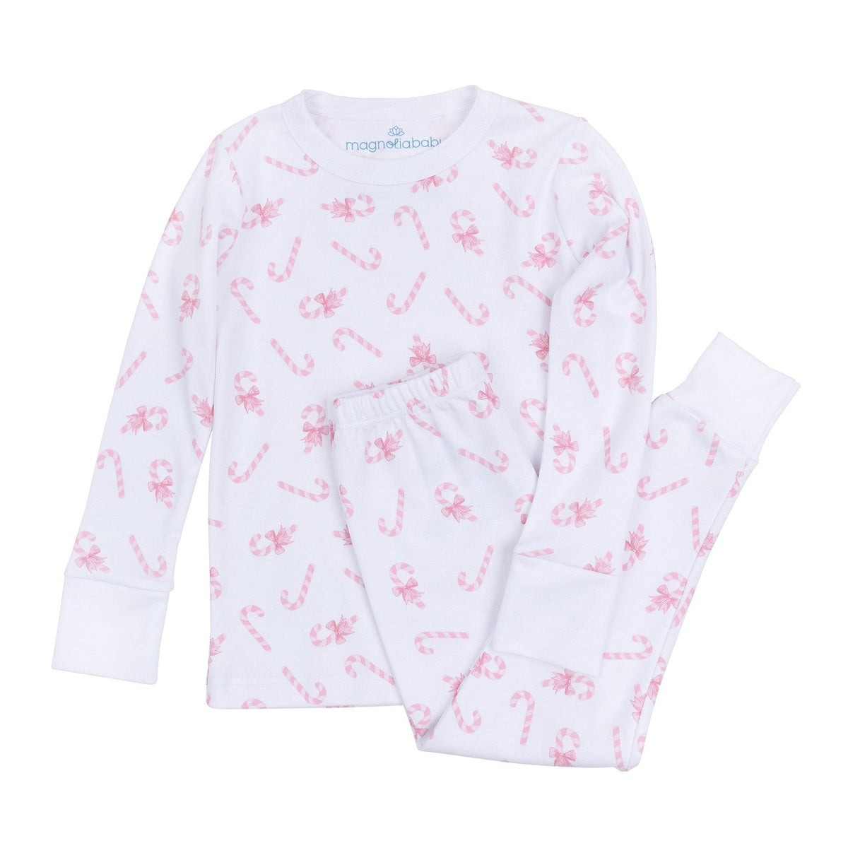 Magnolia Baby_Girl Christmas Pajamas + Poppyland Gift Set - Sweet Peppermint_3