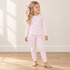 Magnolia Baby_Girl Christmas Pajamas + Poppyland Hair Bow - Holiday Toile_1