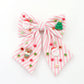 Magnolia Baby_Girl Christmas Pajamas + Poppyland Hair Bow - Holiday Toile_4
